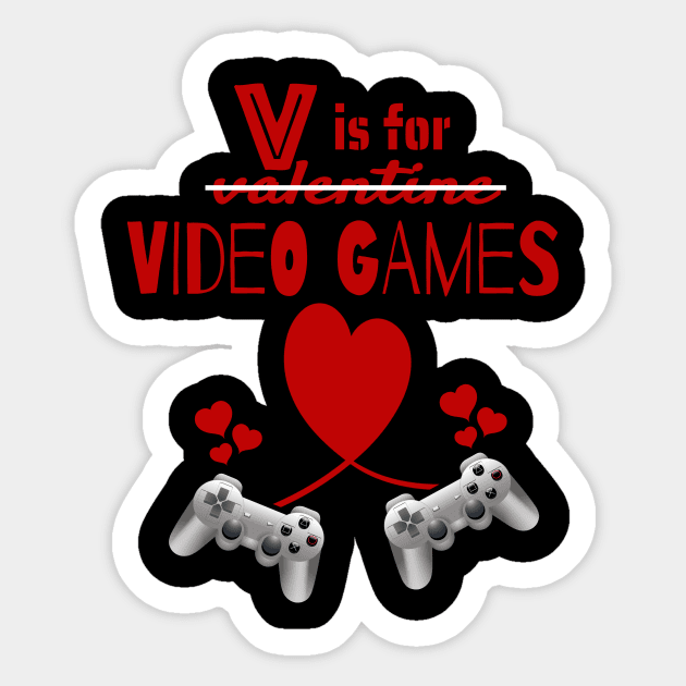 funny Gamer valentine gift Sticker by summerDesigns